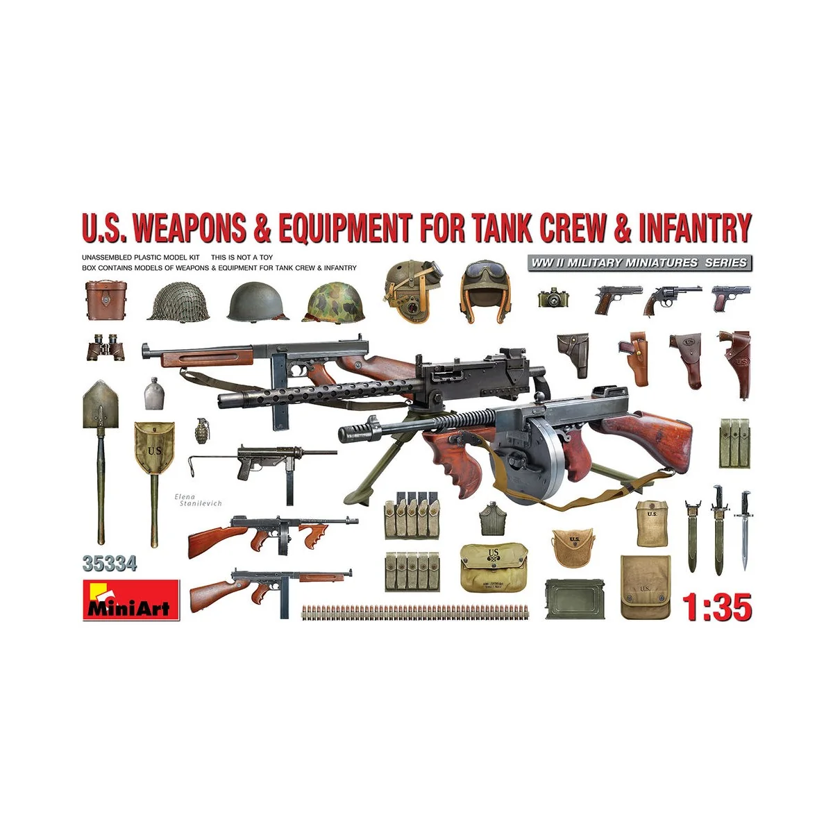 U.S. Weapons & Equipment for Tank Crew & Infantry, 1/35 - MiniArt 3... U.S. Weapons & Equipment for Tank Crew & Infantry, 1/35 - MiniArt 3...