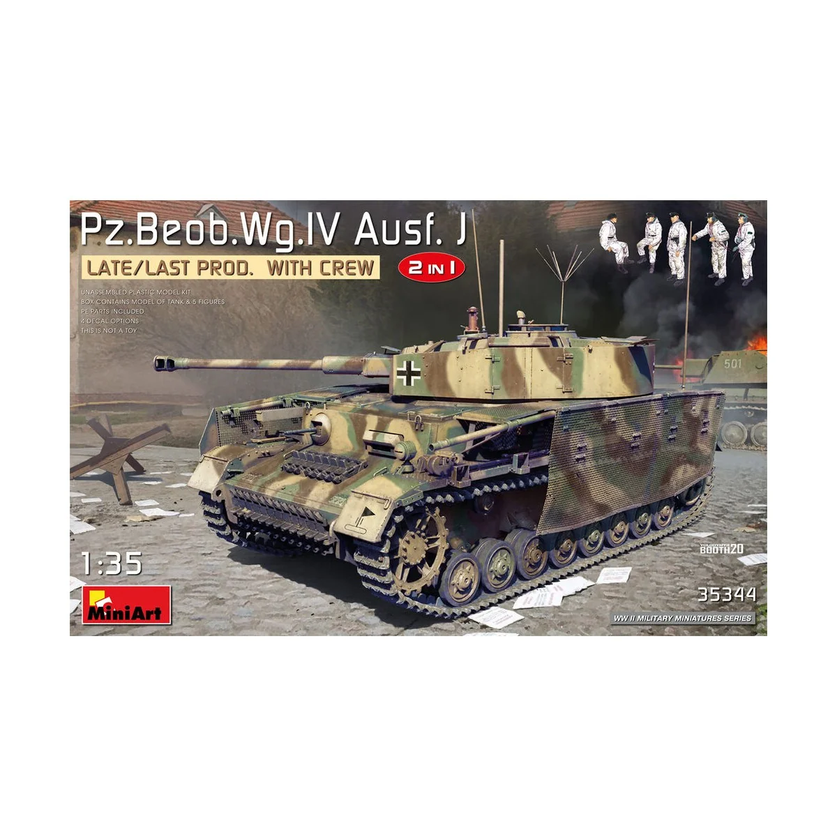 Pz.Beob.Wg.IV Ausf. J Late/Last Prod. 2 in 1 w/Crew, 1/35 - MiniArt...