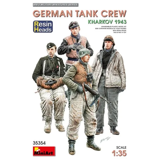 German Tank Crew.Kharkov 1943. Resin Heads, 1/35 - MiniArt 35354 German Tank Crew.Kharkov 1943. Resin Heads, 1/35 - MiniArt 35354
