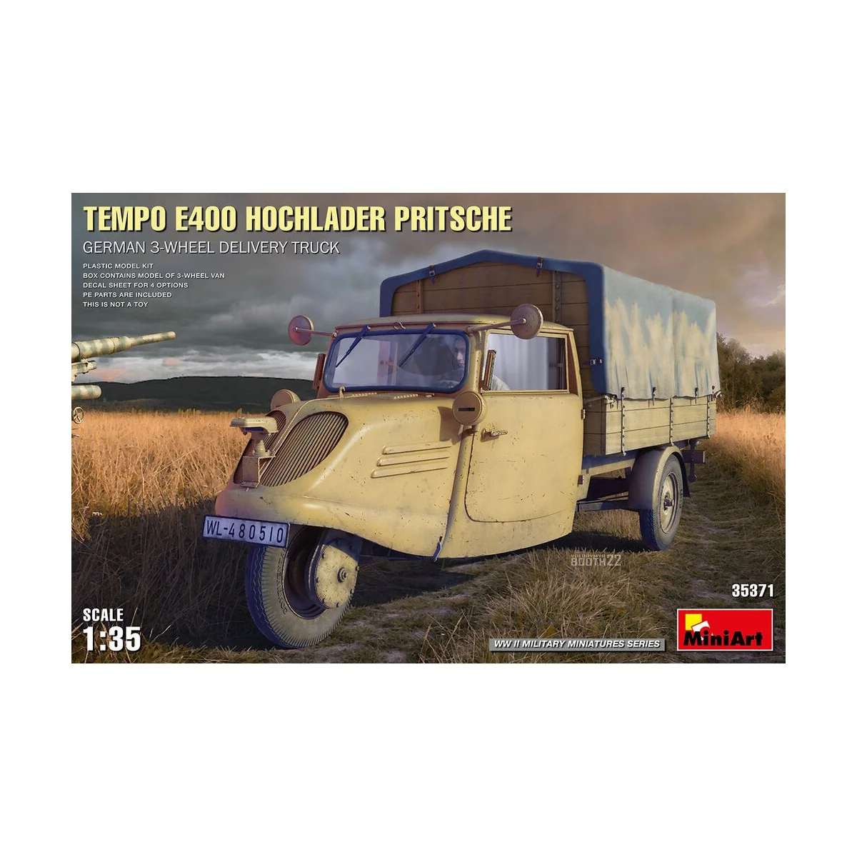 Tempo E400 Hochlader Pritsche. German 3-Wheel Delivery Truck, 1/35 ... Tempo E400 Hochlader Pritsche. German 3-Wheel Delivery Truck, 1/35 ...