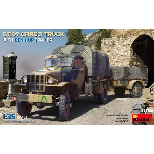 G7107 Cargo Truck with Ben Hur Trailer, 1/35 - MiniArt 35372 G7107 Cargo Truck with Ben Hur Trailer, 1/35 - MiniArt 35372
