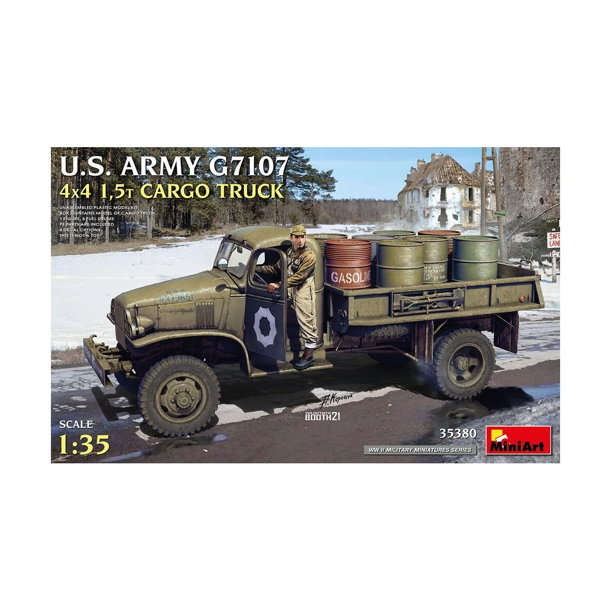 U.S. ARMY G7107 4X4 1, 5t CARGO TRUCK, 1/35 - MiniArt 35380