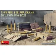 7.5 cm Pzgr. & Gr. Patr. Kw.K. 40 Shells with Ammo Boxes, 1/35 - Mi... 7.5 cm Pzgr. & Gr. Patr. Kw.K. 40 Shells with Ammo Boxes, 1/35 - Mi...