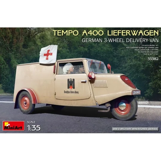 Tempo A400 Lieferwagen. German 3-Wheel Delivery Van, 1/35 - MiniArt...