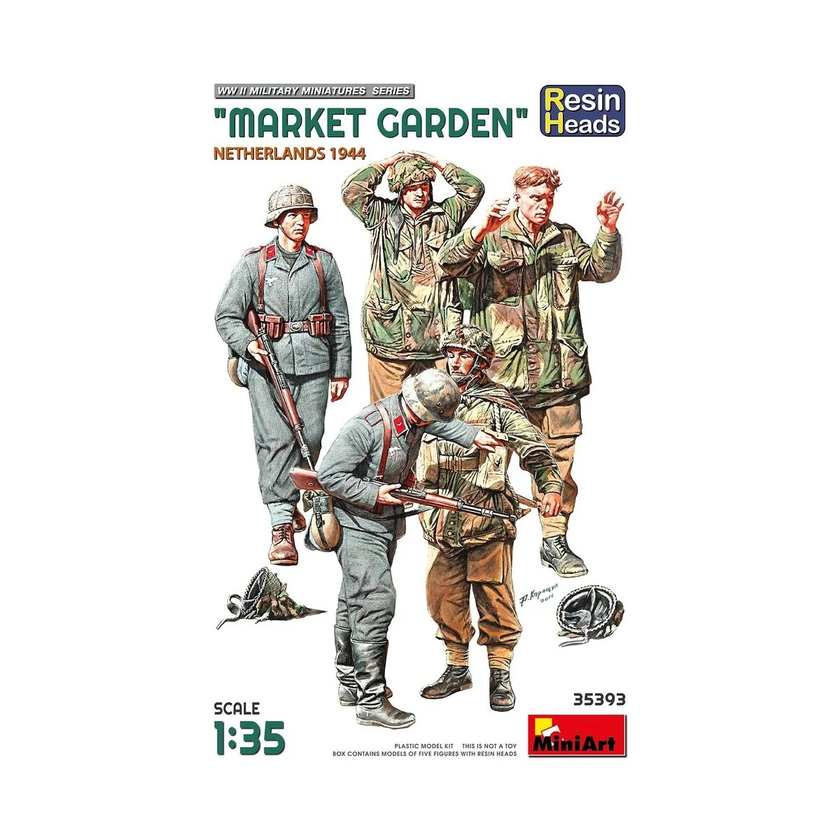Market Garden (Netherlands 1944) Resin Heads, 1/35 - MiniArt 35393 Market Garden (Netherlands 1944) Resin Heads, 1/35 - MiniArt 35393