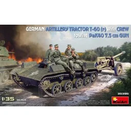 German Artillery Tractor T-60 (r) w/PaK40 Gun & Crew, 1/35 - MiniAr...