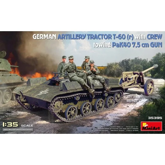 German Artillery Tractor T-60 (r) w/PaK40 Gun & Crew, 1/35 - MiniAr... German Artillery Tractor T-60 (r) w/PaK40 Gun & Crew, 1/35 - MiniAr...