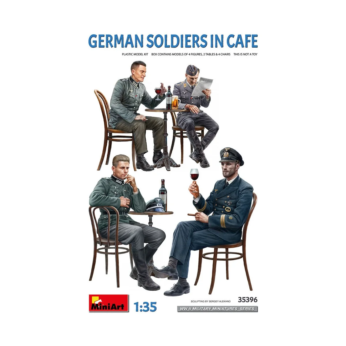 German Soldiers in Cafe, 1/35 - MiniArt 35396