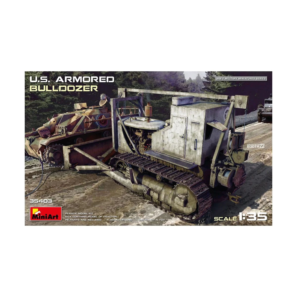 U.S. Armored Bulldozer, 1/35 - MiniArt 35403 U.S. Armored Bulldozer, 1/35 - MiniArt 35403