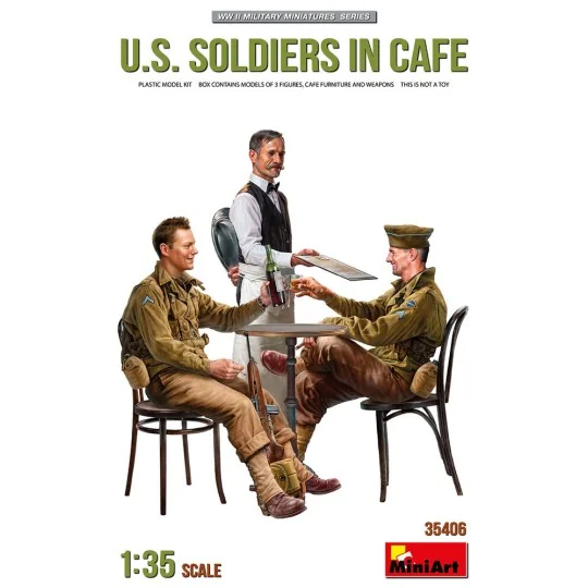 U.S. Soldiers in Cafe, 1/35 - MiniArt 35406