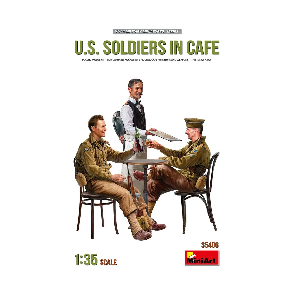 U.S. Soldiers in Cafe, 1/35 - MiniArt 35406