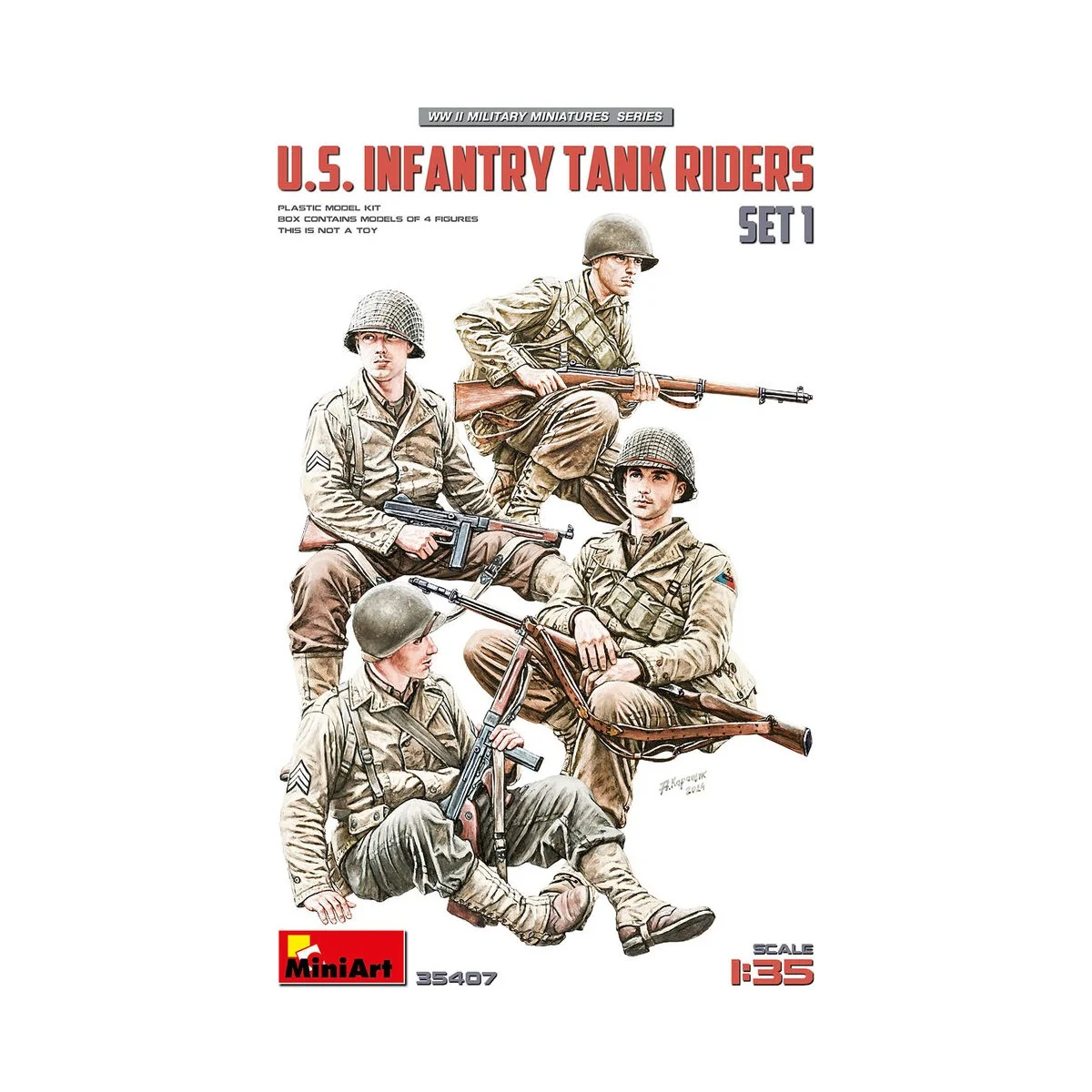 U.S. Infantry Tank Riders. Set 1, 1/35 - MiniArt 35407 U.S. Infantry Tank Riders. Set 1, 1/35 - MiniArt 35407