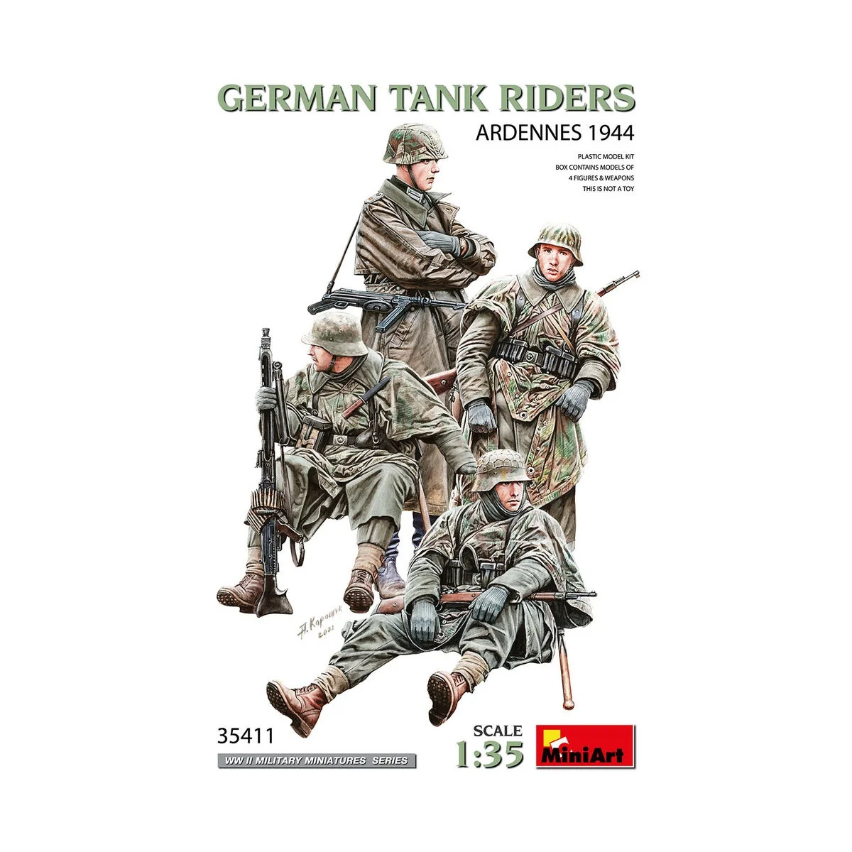 German Tank Riders (Ardennes 1944), 1/35 - MiniArt 35411 German Tank Riders (Ardennes 1944), 1/35 - MiniArt 35411