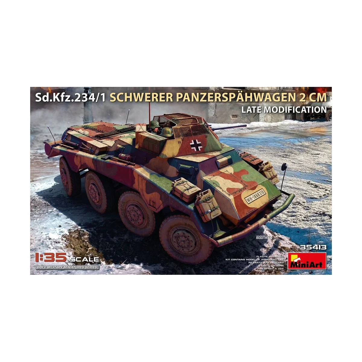 Sd.Kfz.234/1 Schwerer Panzersp?hwagen (2 cm). Late Mod, 1/35 - Mini... Sd.Kfz.234/1 Schwerer Panzersp?hwagen (2 cm). Late Mod, 1/35 - Mini...