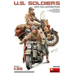 U.S. Soldiers w/ WLA Motorcycles, 1/35 - MiniArt 35422