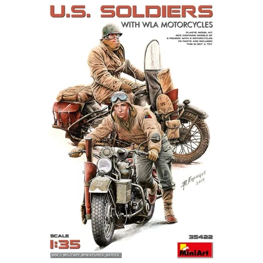 U.S. Soldiers w/ WLA Motorcycles, 1/35 - MiniArt 35422 U.S. Soldiers w/ WLA Motorcycles, 1/35 - MiniArt 35422