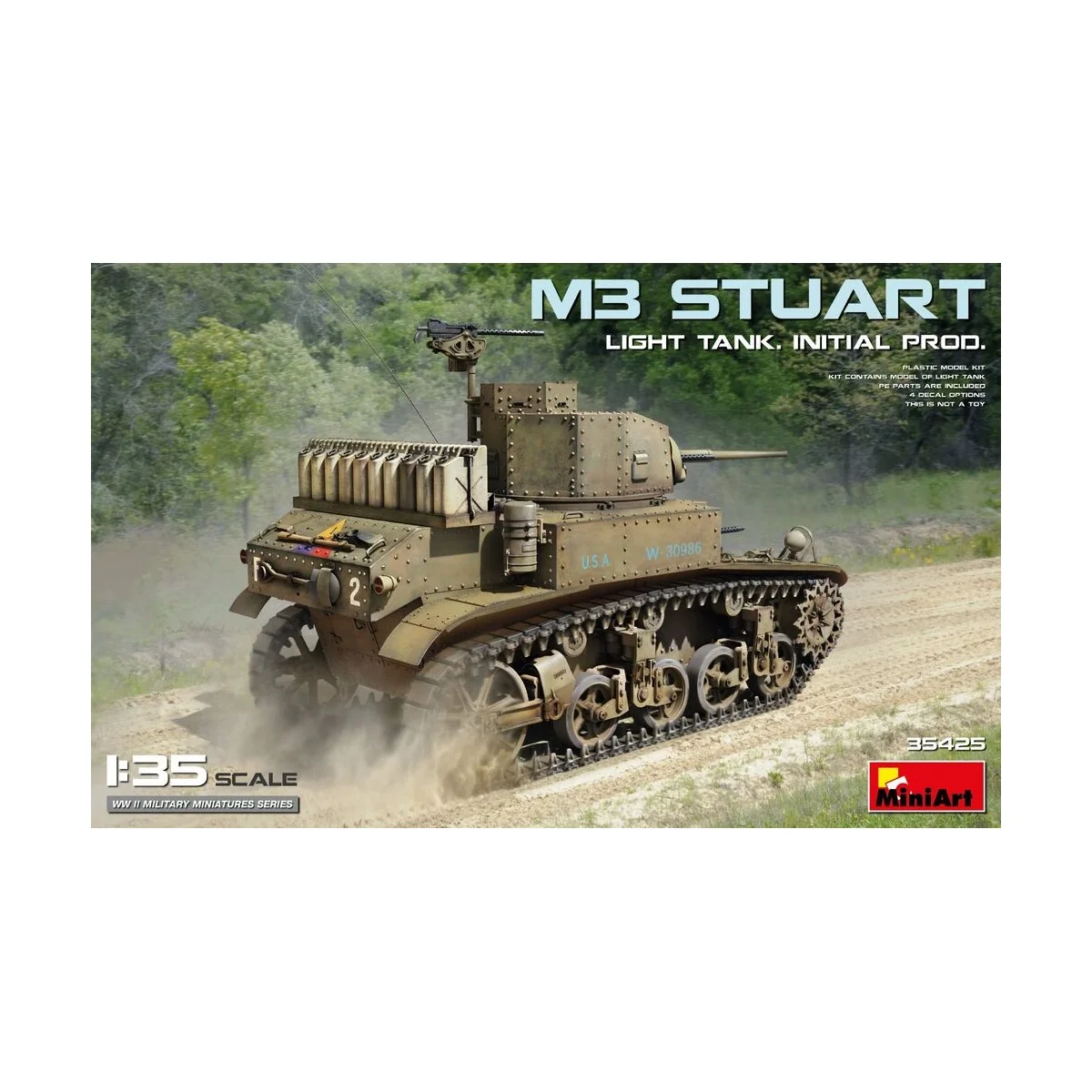 M3 Stuart Light Tank. Initial Prod., 1/35 - MiniArt 35425