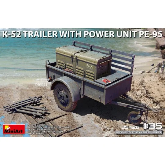 K-52 Trailer w/Power Unit PE-95, 1/35 - MiniArt 35426