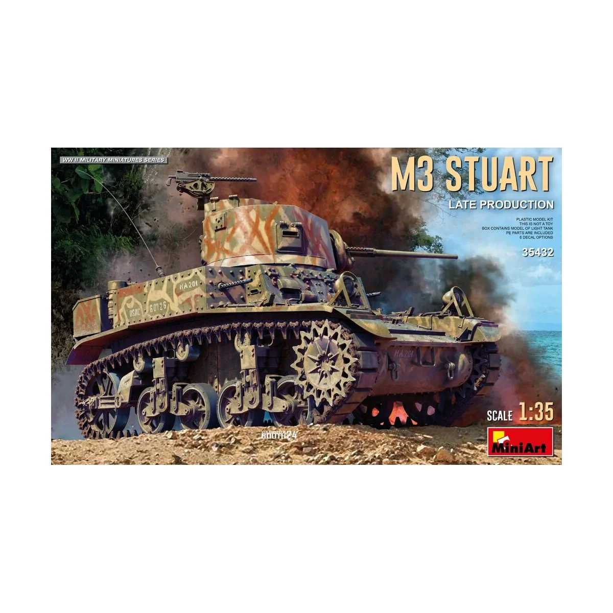 M3 Stuart Light Tank. Late Prod., 1/35 - MiniArt 35432