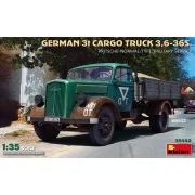 German 3t Cargo Truck 3, 6-36S. Pritsche-Normal-Type. Military Serv...