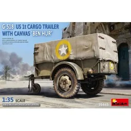 G-518 US 1t Cargo Trailer Ben Hur w/Canvas, 1/35 - MiniArt 35443