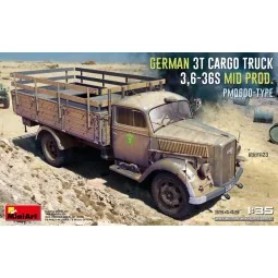 German 3t Cargo Truck 3, 6-36S Mid Prod. PmQ600-Type, 1/35 - MiniAr...