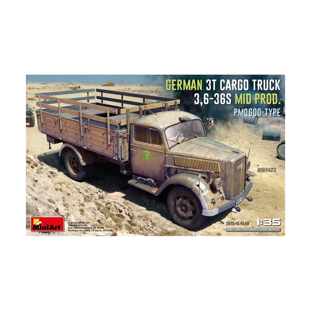 German 3t Cargo Truck 3, 6-36S Mid Prod. PmQ600-Type, 1/35 - MiniAr... German 3t Cargo Truck 3, 6-36S Mid Prod. PmQ600-Type, 1/35 - MiniAr...