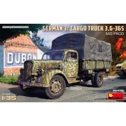 German 3t Cargo Truck 3, 6-36S Mid Prod, 1/35 - MiniArt 35456