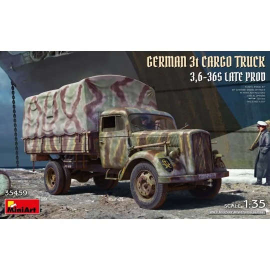German 3t Cargo Truck 3, 6-36S Late Prod, 1/35 - MiniArt 35459