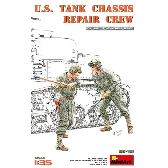U.S. Tank Chassis Repair Crew, 1/35 - MiniArt 35481 U.S. Tank Chassis Repair Crew, 1/35 - MiniArt 35481
