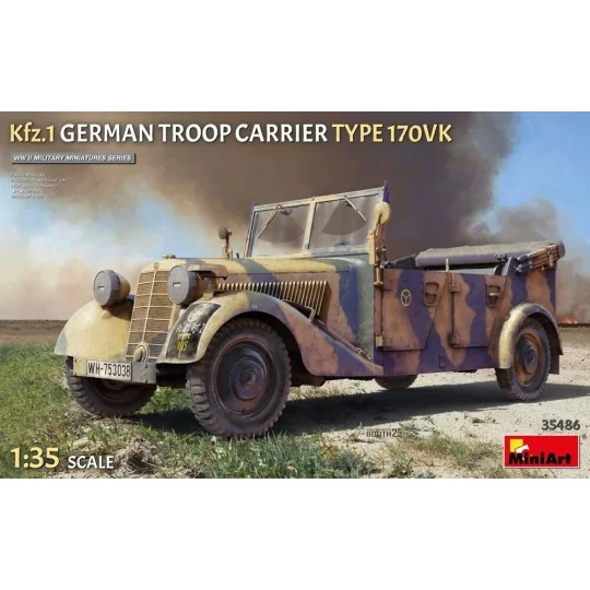 Kfz.1 German Troop Carrier Type 170VK, 1/35 - MiniArt 35486 Kfz.1 German Troop Carrier Type 170VK, 1/35 - MiniArt 35486