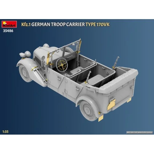 Kfz.1 German Troop Carrier Type 170VK, 1/35 - MiniArt 35486 Kfz.1 German Troop Carrier Type 170VK, 1/35 - MiniArt 35486