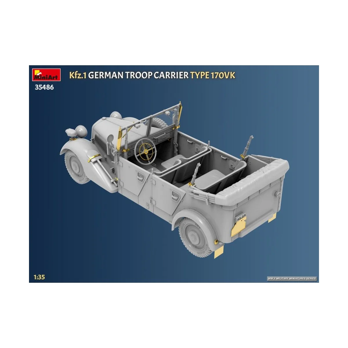 Kfz.1 German Troop Carrier Type 170VK, 1/35 - MiniArt 35486 Kfz.1 German Troop Carrier Type 170VK, 1/35 - MiniArt 35486