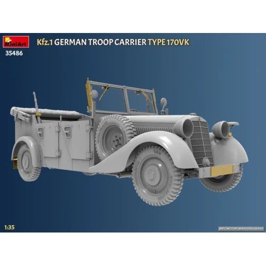Kfz.1 German Troop Carrier Type 170VK, 1/35 - MiniArt 35486 Kfz.1 German Troop Carrier Type 170VK, 1/35 - MiniArt 35486