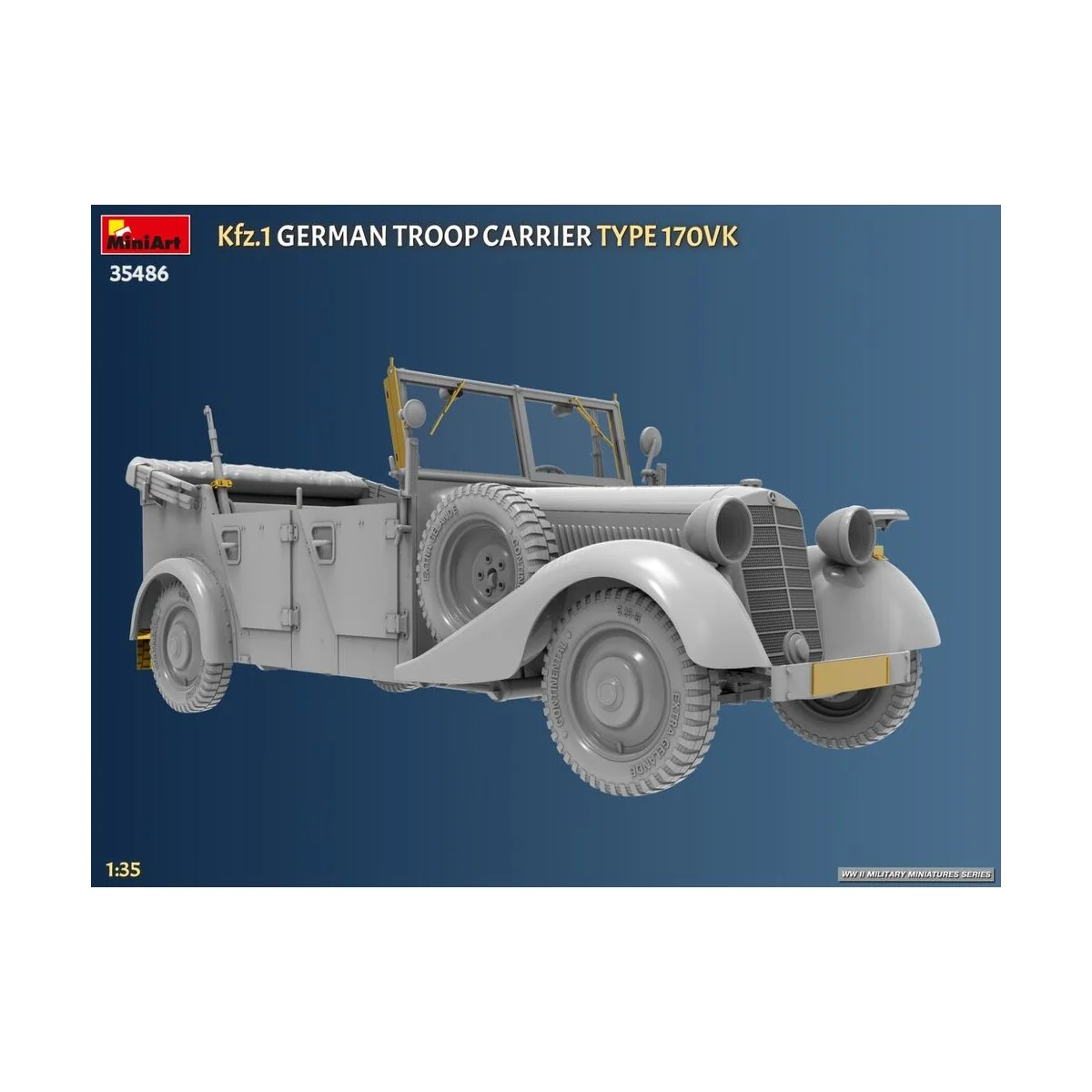 Kfz.1 German Troop Carrier Type 170VK, 1/35 - MiniArt 35486 Kfz.1 German Troop Carrier Type 170VK, 1/35 - MiniArt 35486