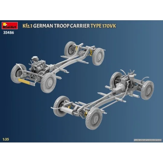 Kfz.1 German Troop Carrier Type 170VK, 1/35 - MiniArt 35486 Kfz.1 German Troop Carrier Type 170VK, 1/35 - MiniArt 35486