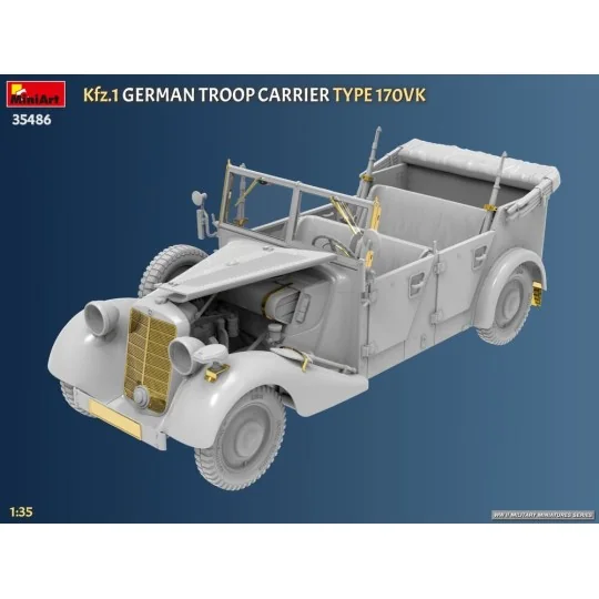 Kfz.1 German Troop Carrier Type 170VK, 1/35 - MiniArt 35486 Kfz.1 German Troop Carrier Type 170VK, 1/35 - MiniArt 35486