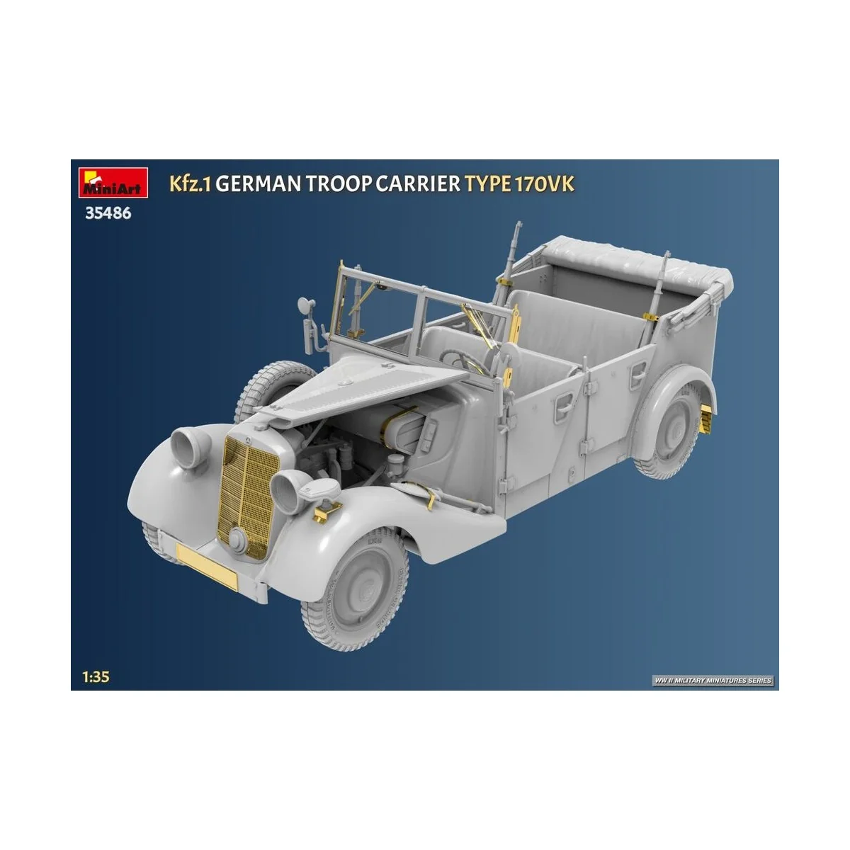 Kfz.1 German Troop Carrier Type 170VK, 1/35 - MiniArt 35486 Kfz.1 German Troop Carrier Type 170VK, 1/35 - MiniArt 35486