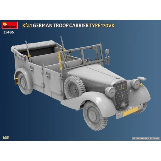 Kfz.1 German Troop Carrier Type 170VK, 1/35 - MiniArt 35486 Kfz.1 German Troop Carrier Type 170VK, 1/35 - MiniArt 35486
