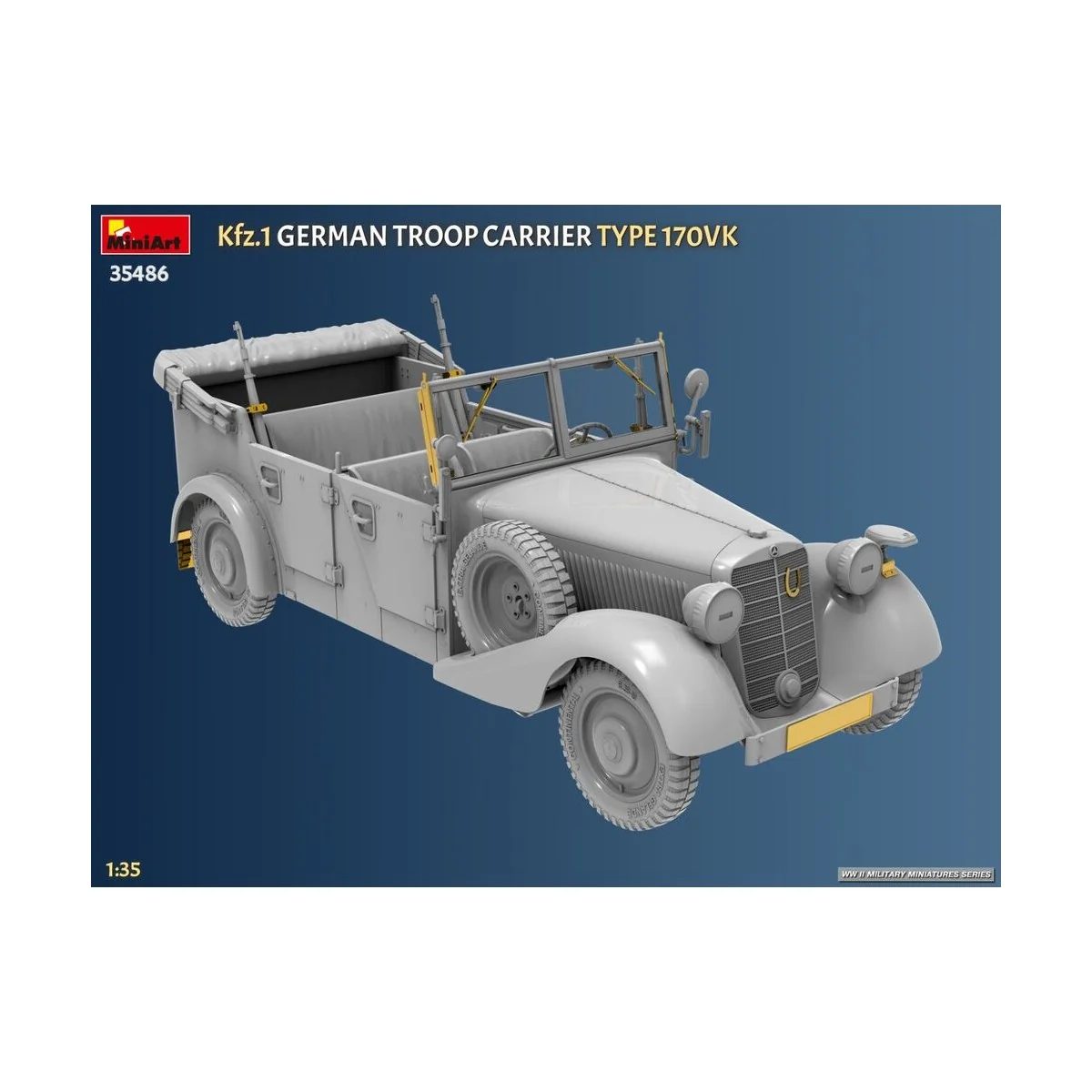 Kfz.1 German Troop Carrier Type 170VK, 1/35 - MiniArt 35486 Kfz.1 German Troop Carrier Type 170VK, 1/35 - MiniArt 35486