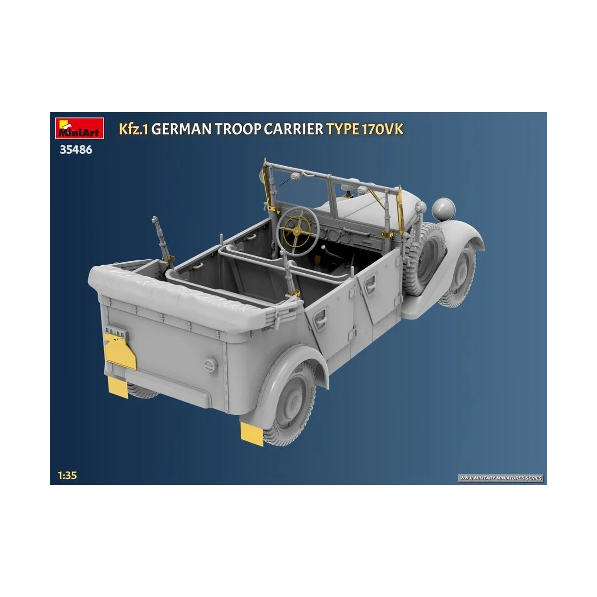 Kfz.1 German Troop Carrier Type 170VK, 1/35 - MiniArt 35486 Kfz.1 German Troop Carrier Type 170VK, 1/35 - MiniArt 35486
