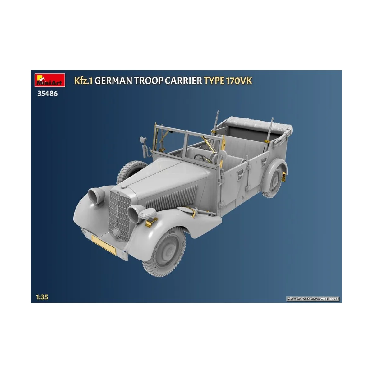 Kfz.1 German Troop Carrier Type 170VK, 1/35 - MiniArt 35486 Kfz.1 German Troop Carrier Type 170VK, 1/35 - MiniArt 35486