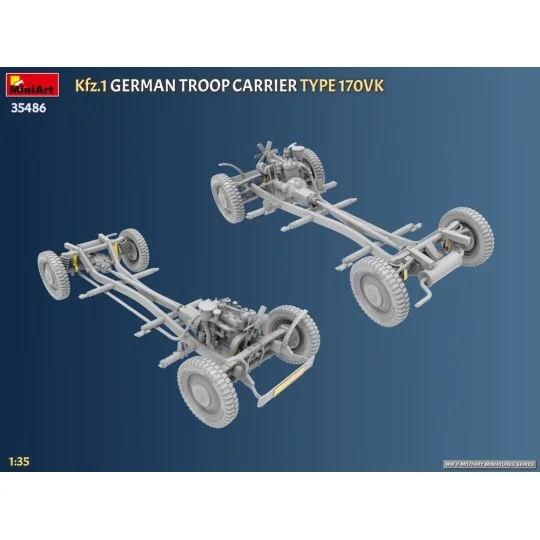 Kfz.1 German Troop Carrier Type 170VK, 1/35 - MiniArt 35486 Kfz.1 German Troop Carrier Type 170VK, 1/35 - MiniArt 35486