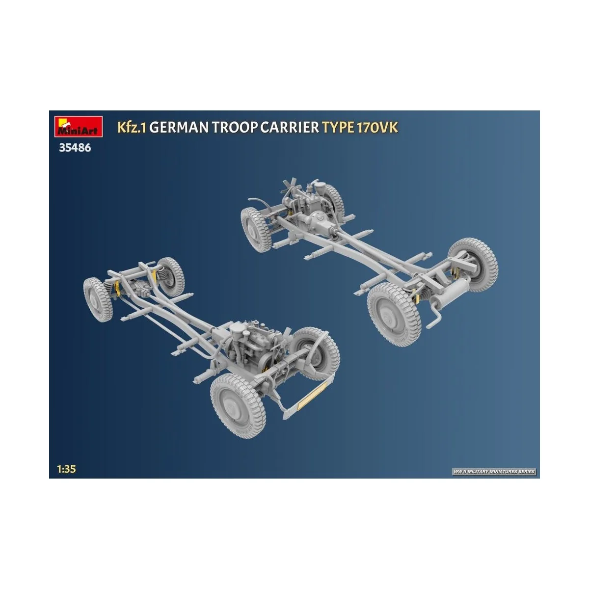 Kfz.1 German Troop Carrier Type 170VK, 1/35 - MiniArt 35486 Kfz.1 German Troop Carrier Type 170VK, 1/35 - MiniArt 35486