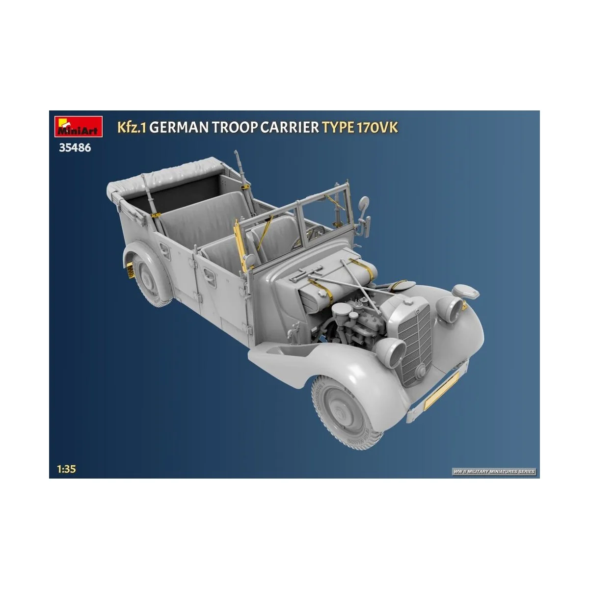 Kfz.1 German Troop Carrier Type 170VK, 1/35 - MiniArt 35486 Kfz.1 German Troop Carrier Type 170VK, 1/35 - MiniArt 35486