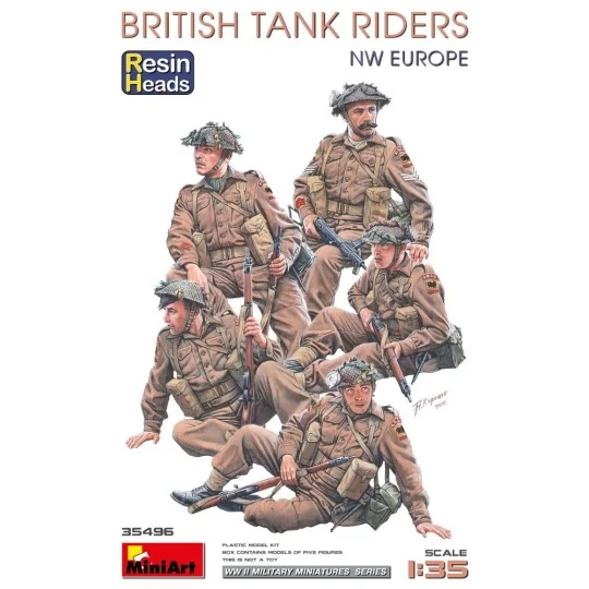 British Tank Riders (NW Europe). Resin Heads, 1/35 - MiniArt 35496
