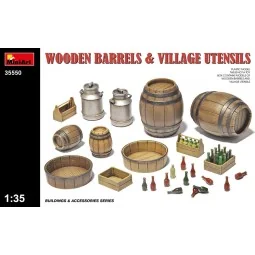 Wooden Barrels & Village Utensils, 1/35 - MiniArt 35550