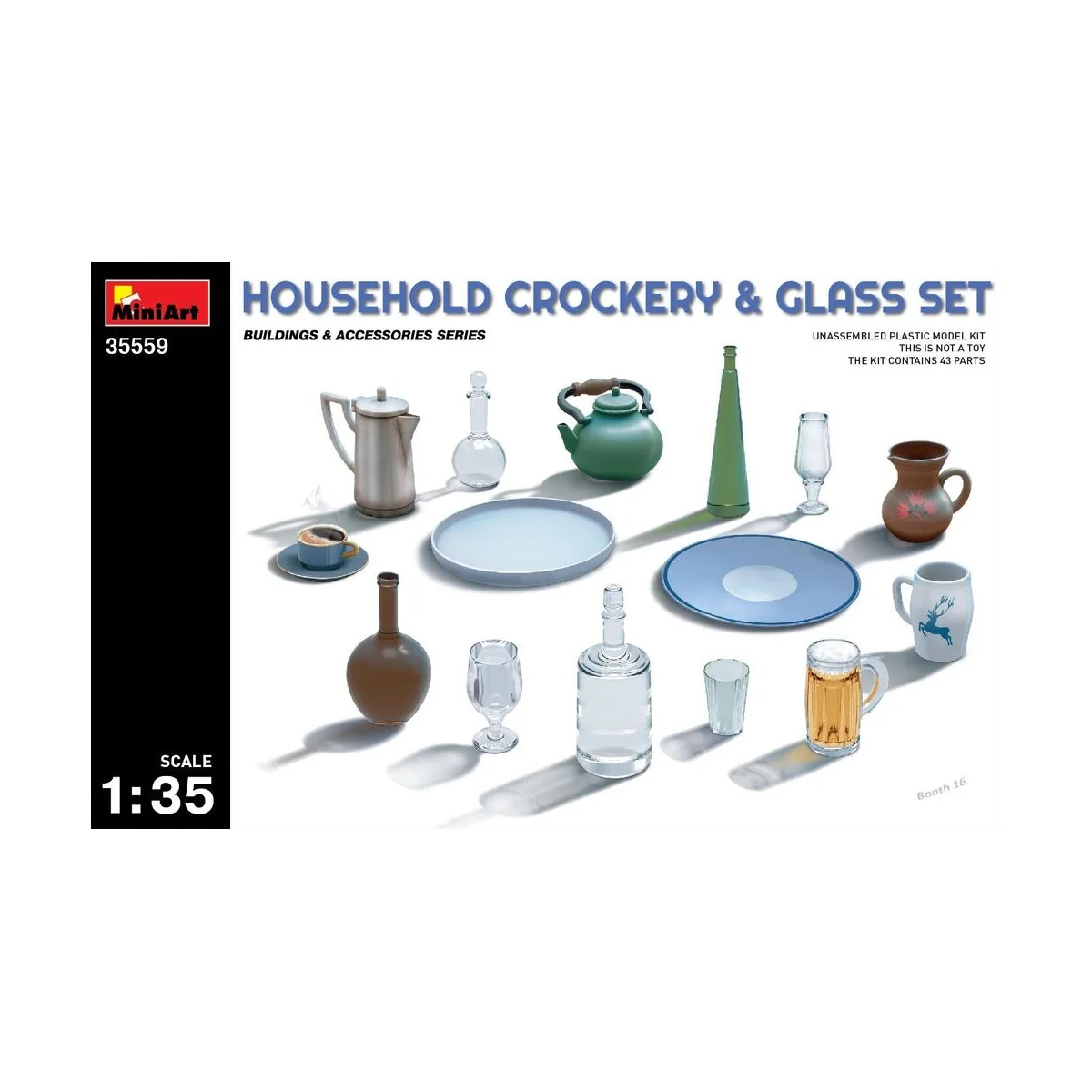 Household Crockery & Glass Set, 1/35 - MiniArt 35559