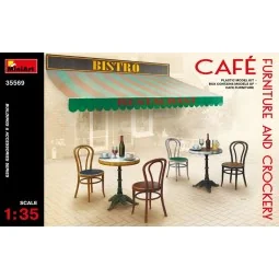 Cafe Furniture & Crockery, 1/35 - MiniArt 35569