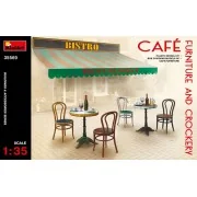 Cafe Furniture & Crockery, 1/35 - MiniArt 35569